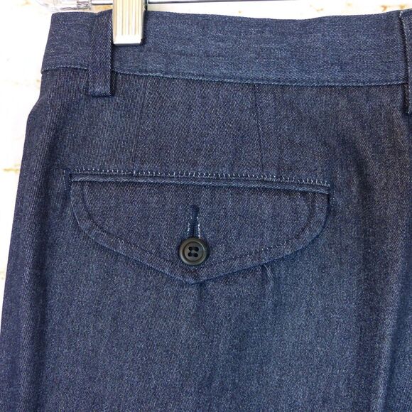 Edwin Jeans Men 33 (30X31) Blue Wide Leg Relaxed Pleated Chino Trouser Y2K Japan - Picture 10 of 13